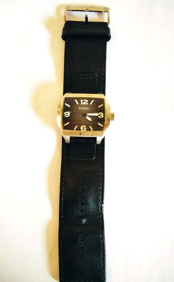 Montre FOSSIL machine homme bracelet cuir noir