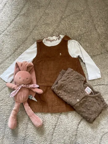 Robe avec t-shirt manches longues 24 mois