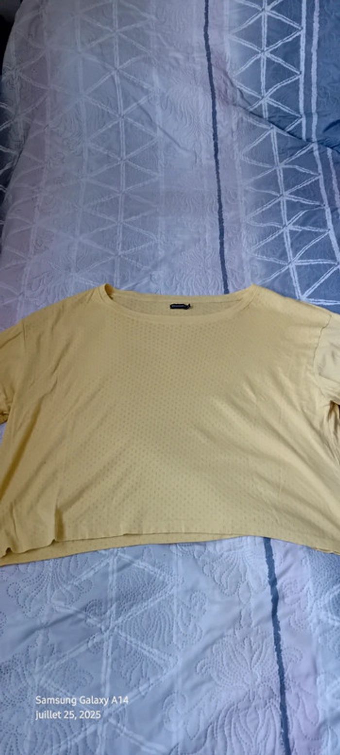Haut manches courtes oversize maille ajourée motif losanges femme XXL in extenso - photo numéro 12
