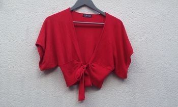 Cache-cœur rouge C.M.P.55 femme