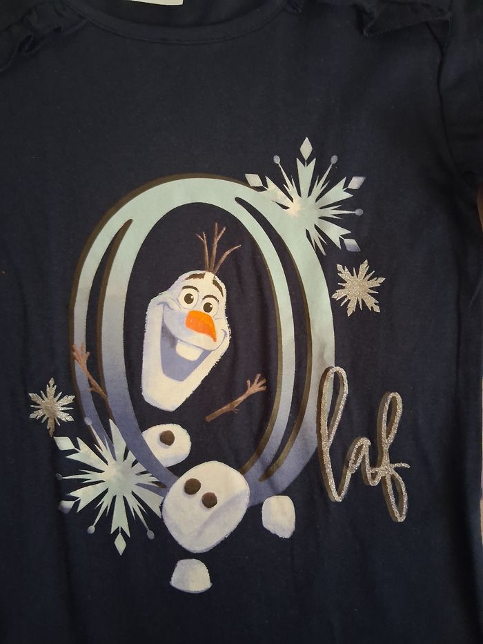 T-shirt manches longues Olaf taille 6 ans - photo numéro 3