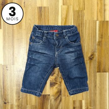 Pantalon Jean avec taille élastique réglable - 3 mois - Tissaia