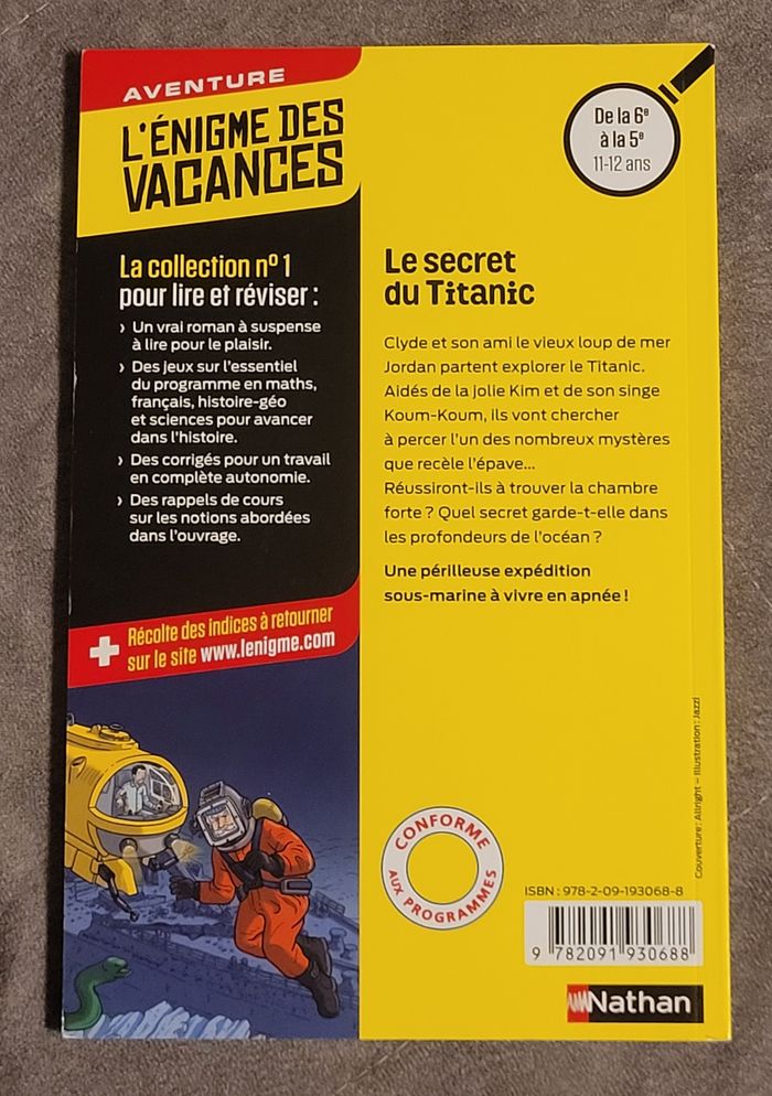 Le secret du Titanic - De la 6ème à la 5ème Christophe Lambert, Marie Eynard - photo numéro 2