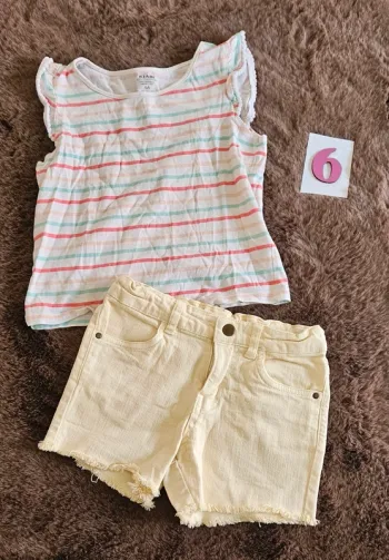 Ensemble short et t-shirt 6 ans fille