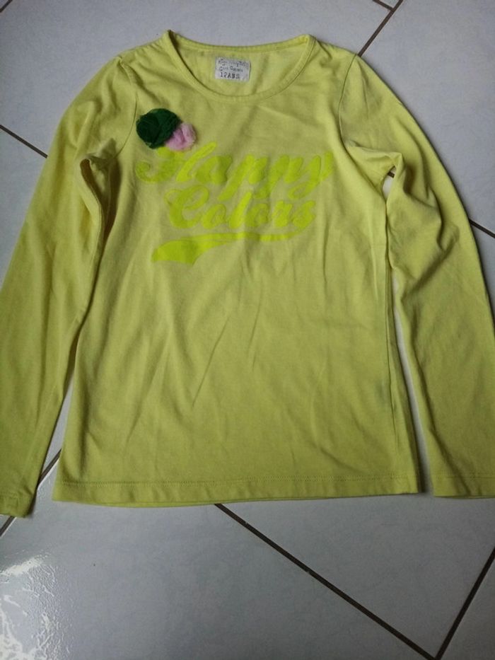 T shirt manche longue fluo 12a