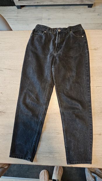 Jean s noir/gris Bershka Denim, mom, 38, peu mis