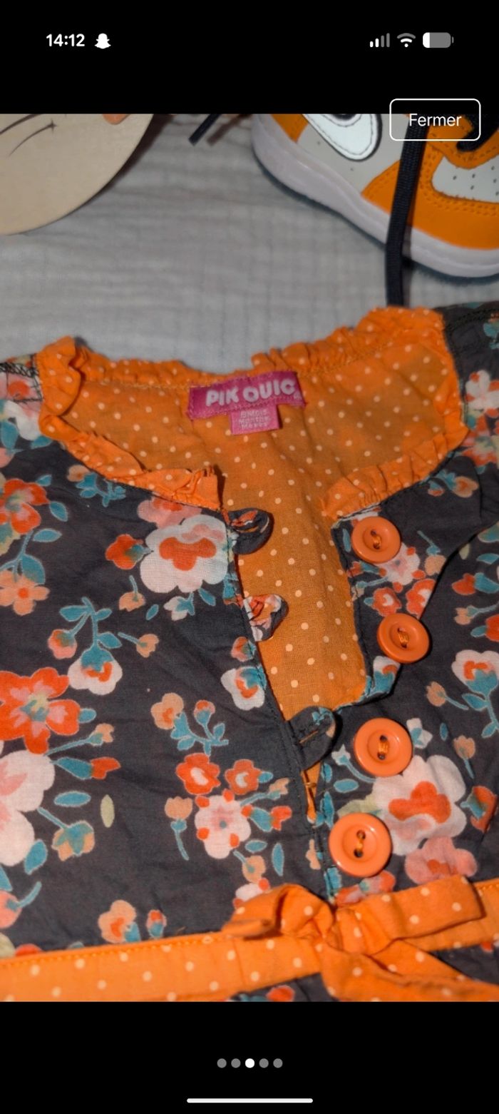 Robe fleurie orange - photo numéro 3