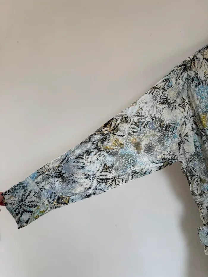 Robe IRO imprimée bleu vert - photo numéro 3