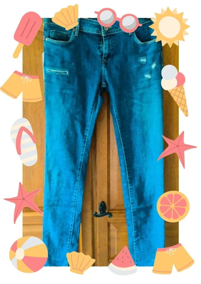 Pantalon jeans slim destroy Kaporal neuf avec étiquettes