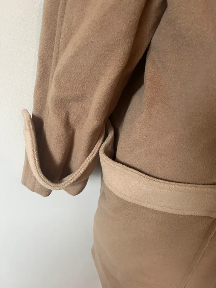 Manteau long Wool and Cashmere Sonia – nuances beige/marron, laine & cachemire, taille 50 - photo numéro 3
