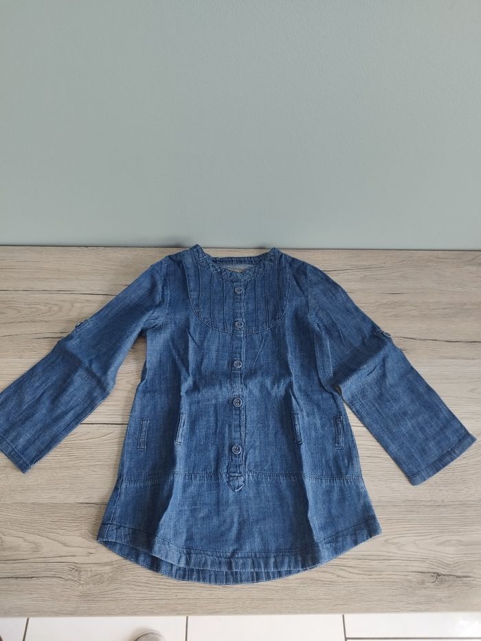 Chemise en jean manches longues fille 4 ans