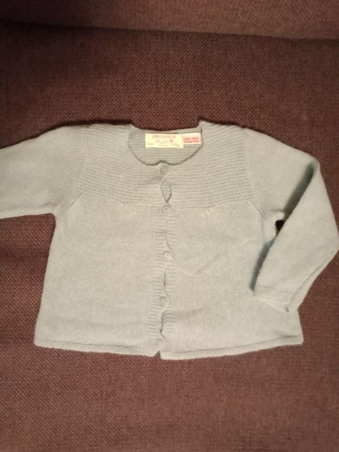 Gilet boutonné bleu clair