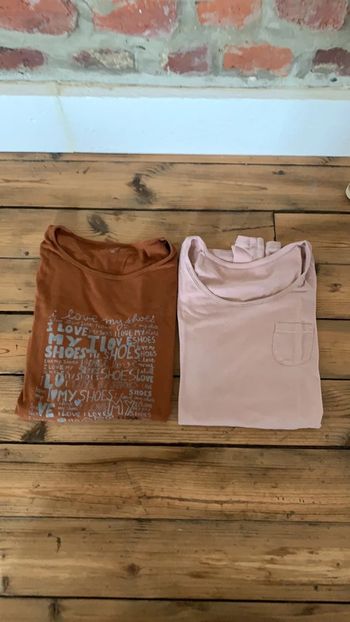 Lots de deux T-shirts manches longues