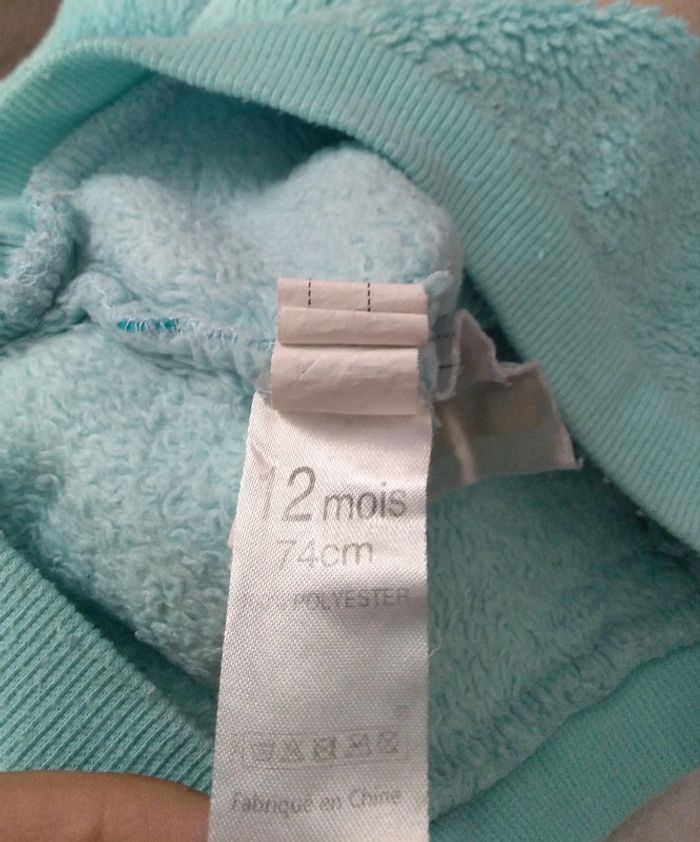 Pull léger tout doux bleu ciel T12M U tout petits - photo numéro 5