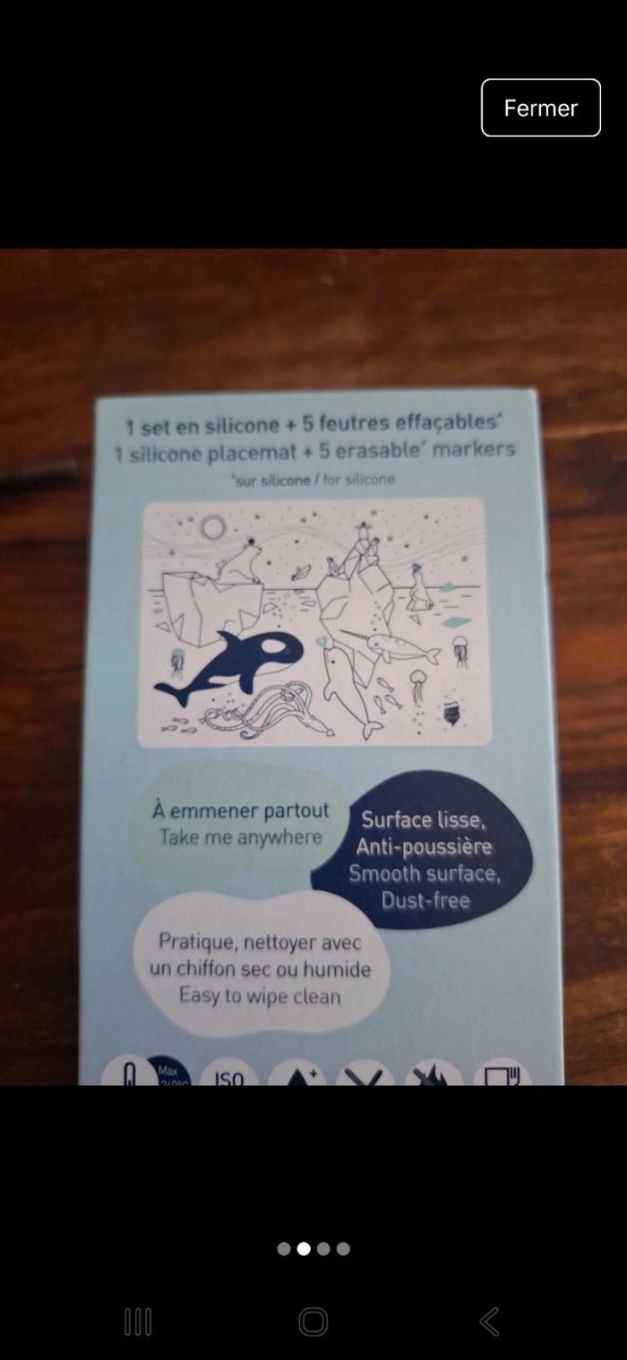 Set de table a colorier iceberg