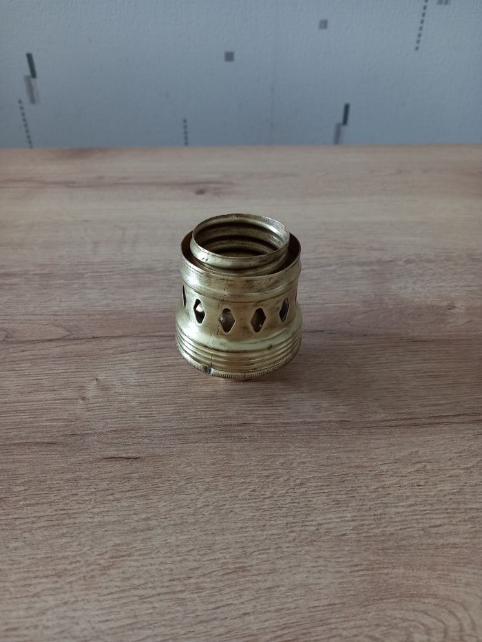 Douille B40 ancienne en laiton et céramique. - photo numéro 2