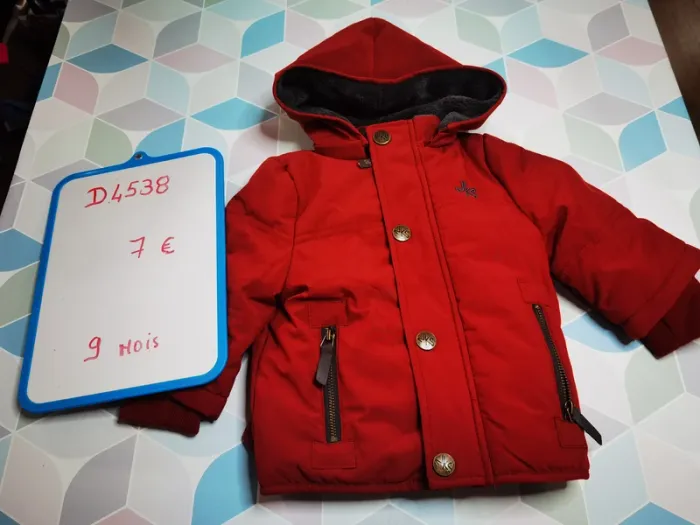 D4538 - blouson doublé garçon 9 mois