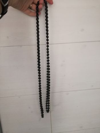 Sautoir noir perles