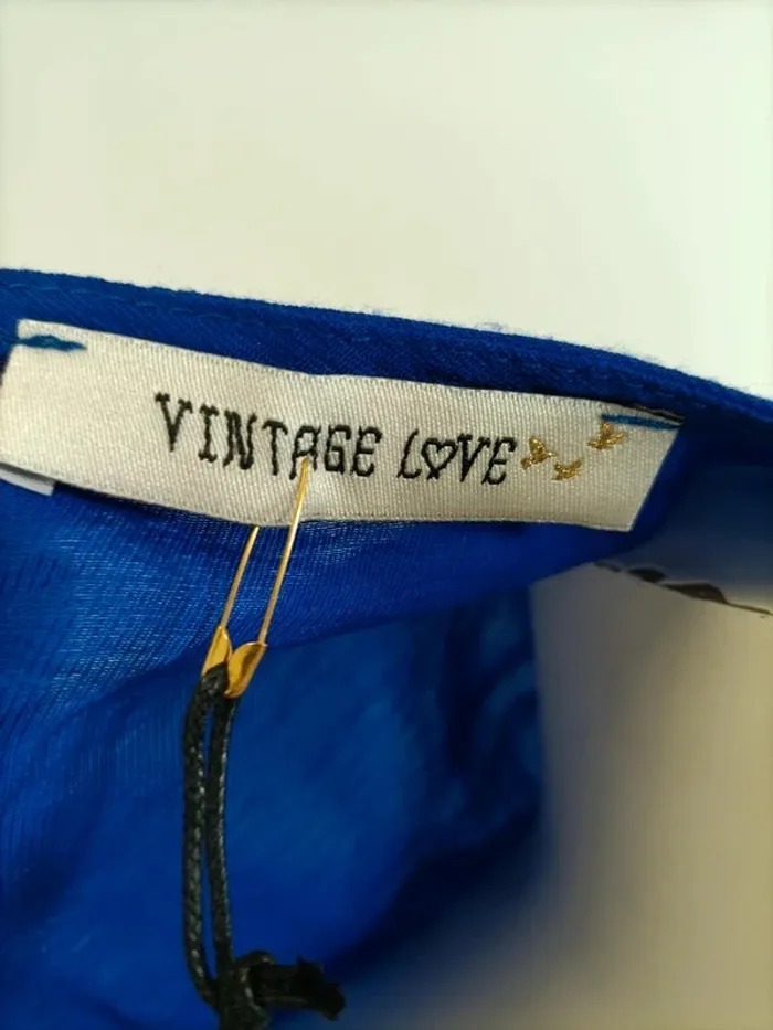 Robe cache-coeur longue bleue été - Neuve Taille unique - fentes, Fabriquée en France A279 - photo numéro 6