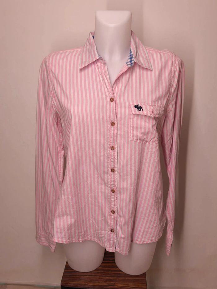 Chemise Abercrombie & Fitch Femme Taille L Rose Rayé
