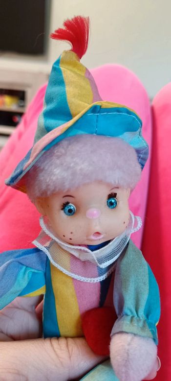 Poupée chiffon clown pierrot garçon