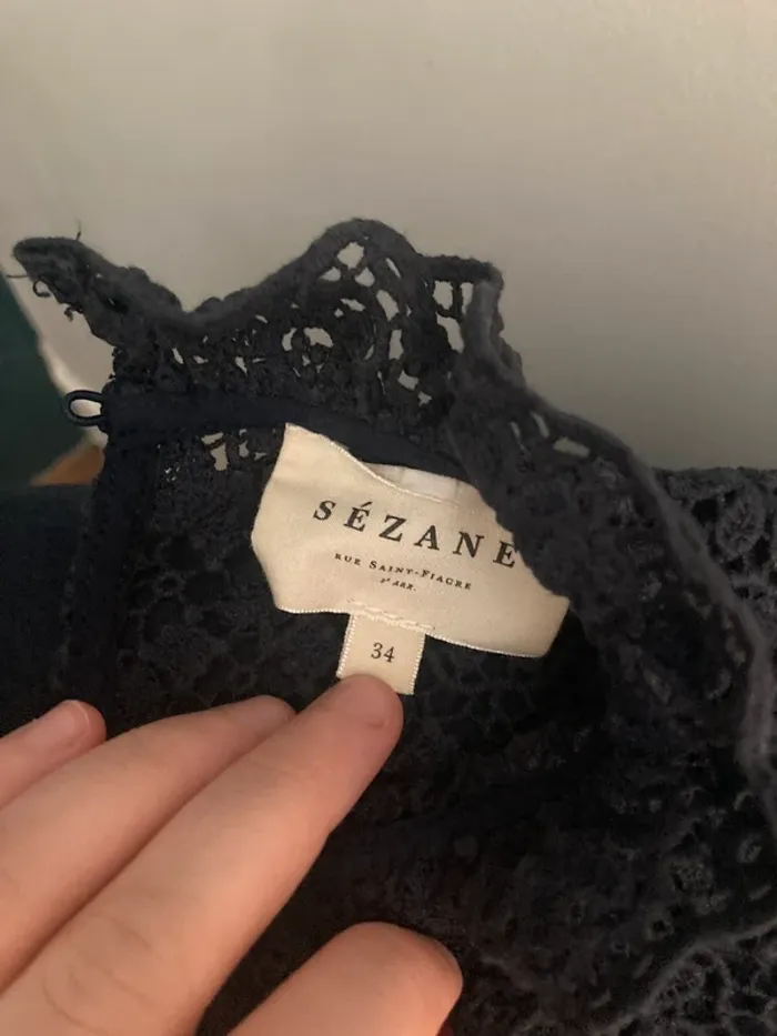 Blouse dentelle églantine sézane - photo numéro 2