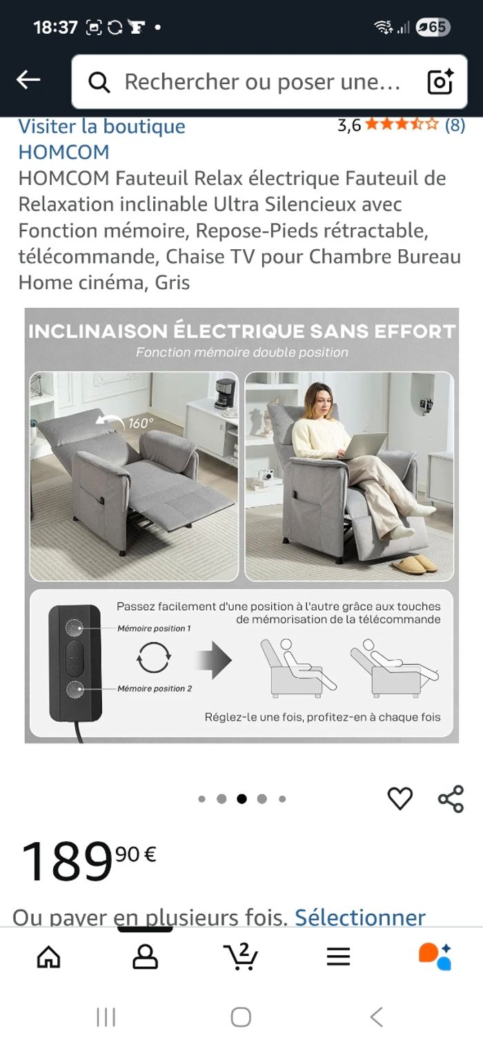 Fauteuil bien etre très très bon état - photo numéro 5