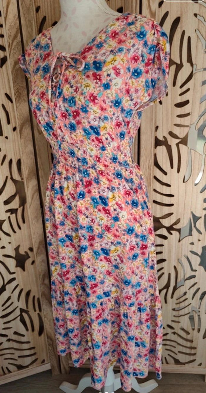 Robe imprimée fleurie Taille 36 Springfield - photo numéro 4