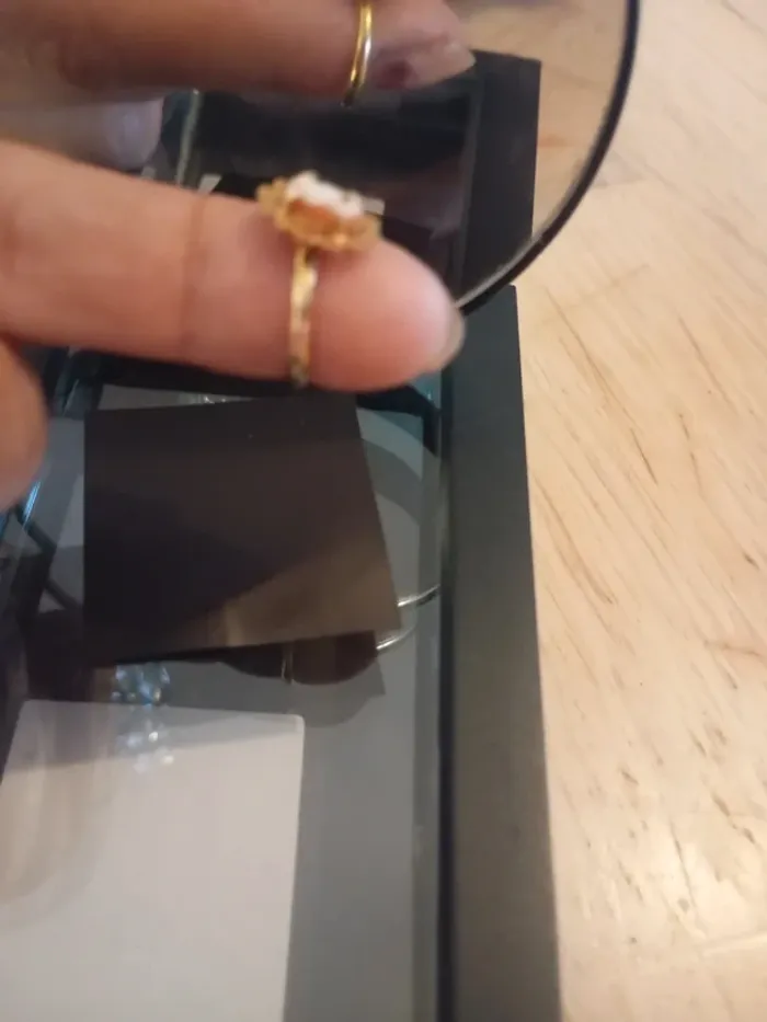 Bague camée femme plaqué or - photo numéro 6