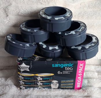 Lot de 6 recharges originales Sangenic Tec Tommee Tippee neufs 