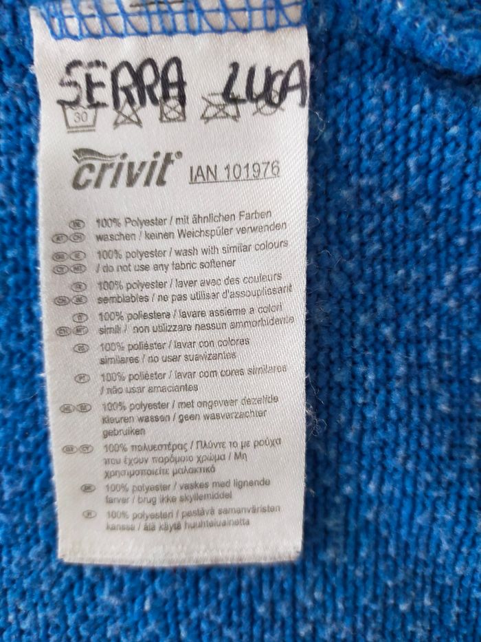 Veste/gilet zippée bleue chaude à capuche garçon 8/ 10ans  CRIVIT SPORTS by Lidl - photo numéro 4