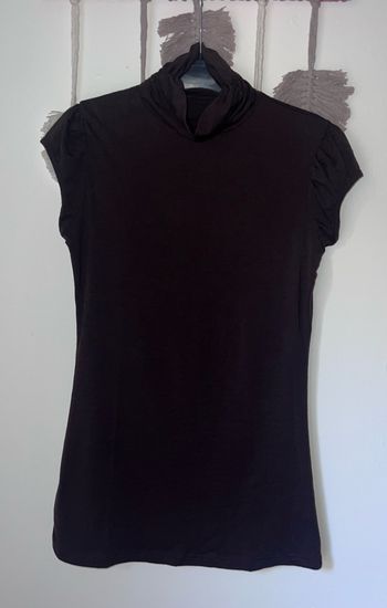 Haut top à col marron