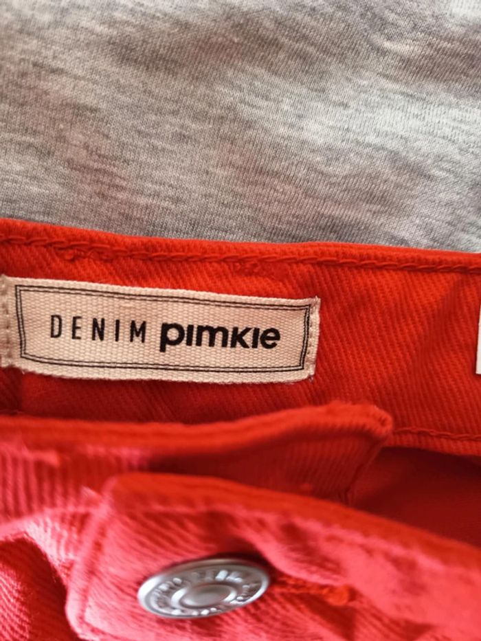 Jeans rouge femme. Marque Pimkie. - photo numéro 3