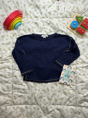 pull léger marine et doré 3 ans la halle