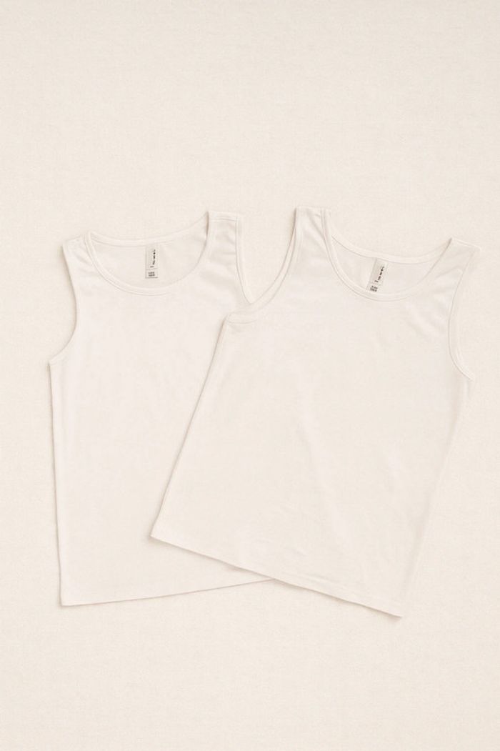 💚Lot 2 débardeurs blancs – taille 12 ans