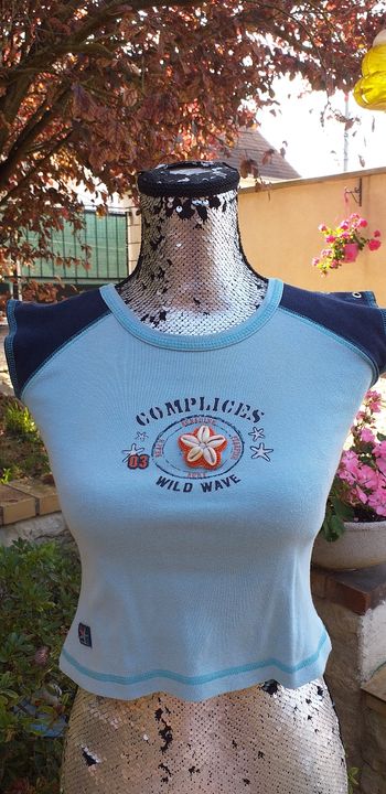 Tee-shirt enfant bleu imprimé/ Complices