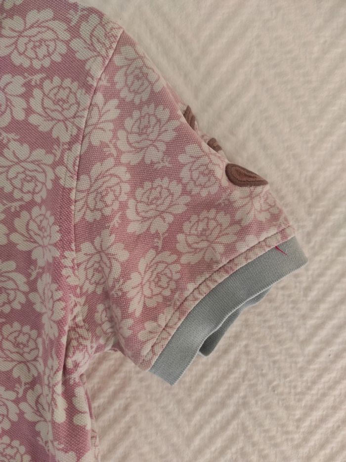 Polo joules rose et blanc 9/10 ans - photo numéro 6