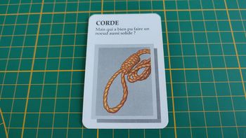 Carte corde pièce détachée jeu de société Super Cluedo Parker #B43