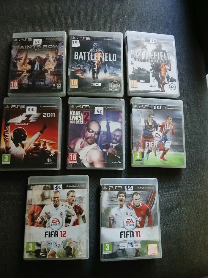 Lot de 8 jeux ps3