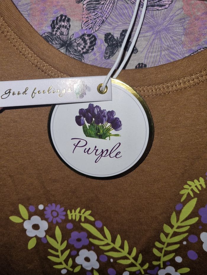 Ensemble pyjama papillons taille L - photo numéro 3