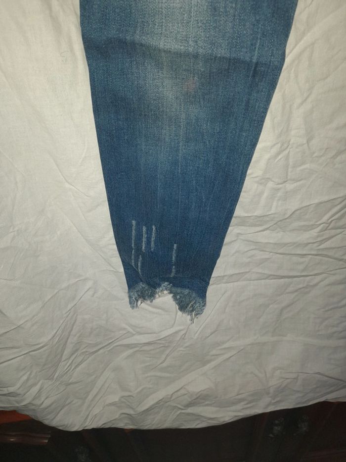Jeans style usé bleu - photo numéro 9