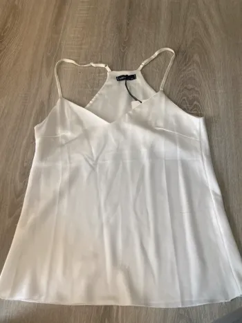 Débardeur top blanc irisé