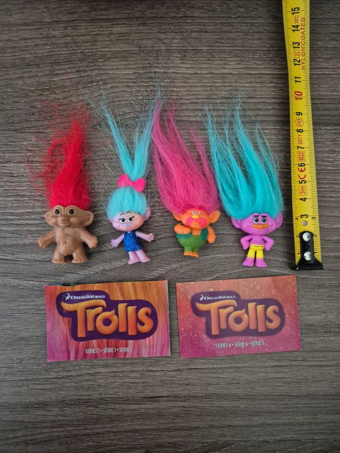 Trolls - 4 figurines cheveux dressés - photo numéro 7