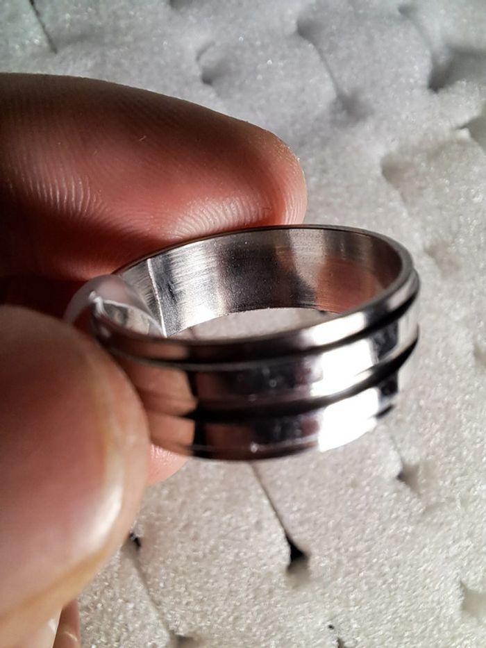 Bague acier inoxydable argentée - photo numéro 2