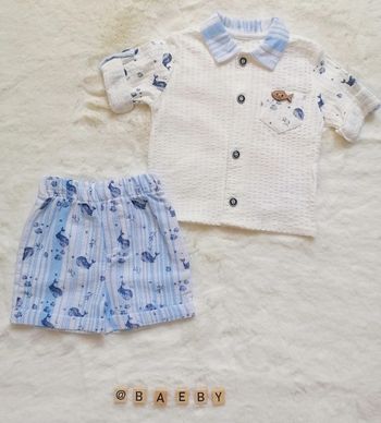 Ensemble t-shirt + short - Océan 🐳🌊
Aau