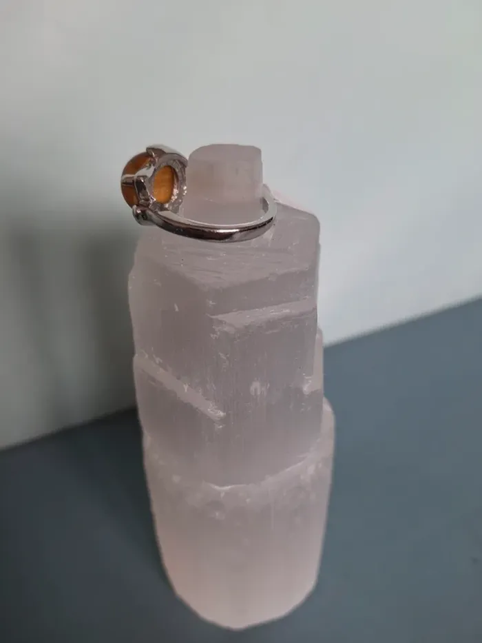 Bague Œil de tigre - Taille 17 - photo numéro 3
