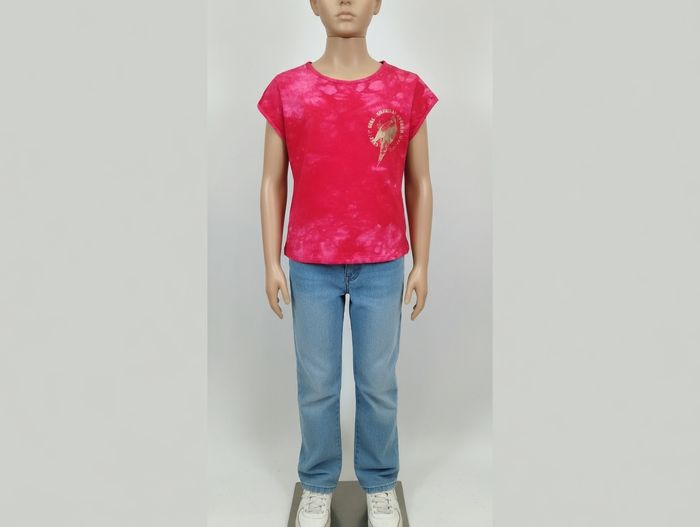 T shirt rouge marbré Taille 14 ans Miss Stéréo neuf - photo numéro 1