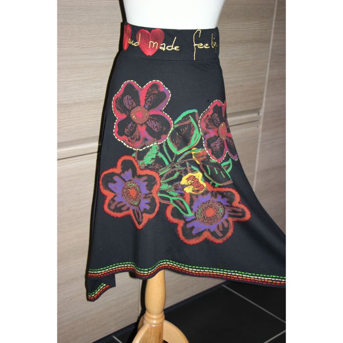 Jupe asymétrique noir Desigual taille XS - photo numéro 2