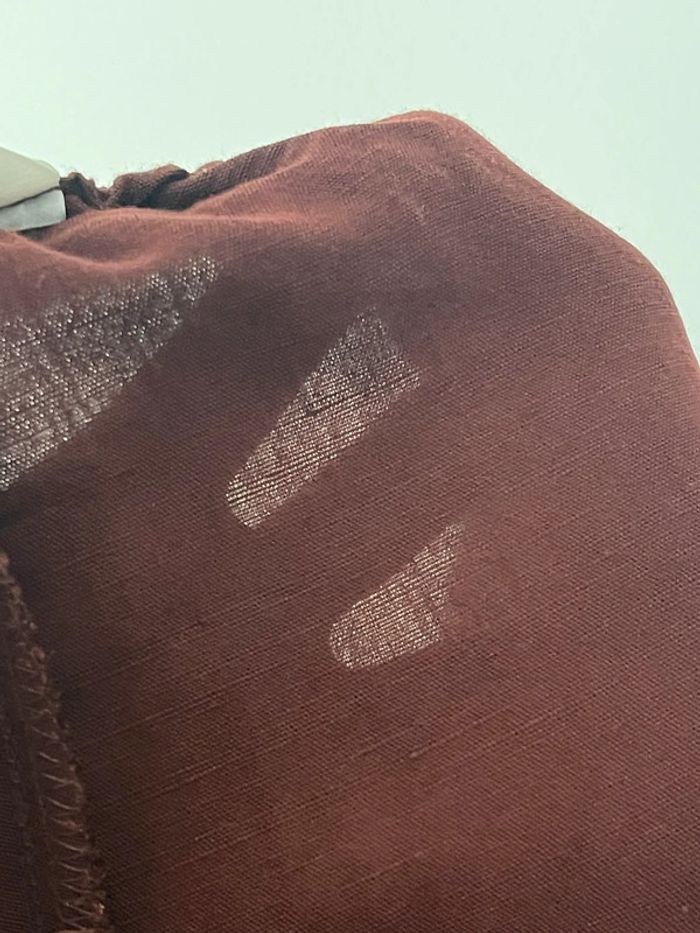 Short ample H&M en lin couleur marron taille S comme neuf - photo numéro 6