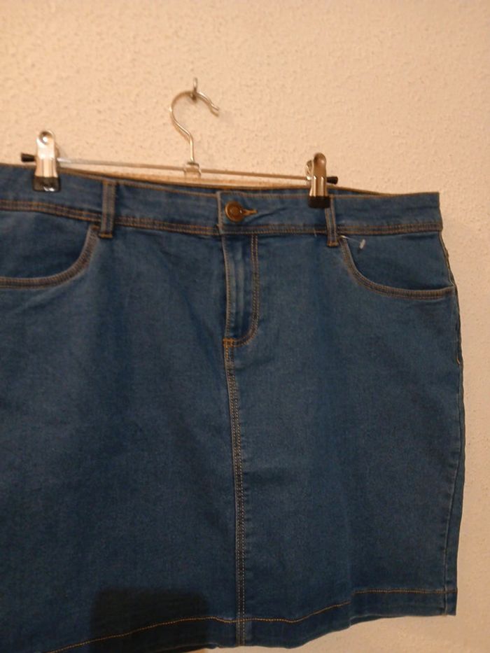 Jupe en jean bleu neuf " tissaia " taille 48 - photo numéro 2